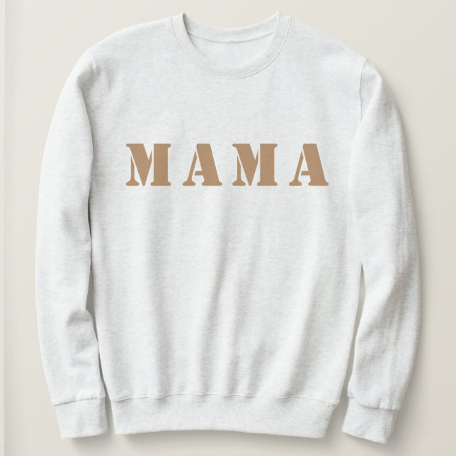 "Mama", Sweatshirt de l’équipage féminin (Design devant)