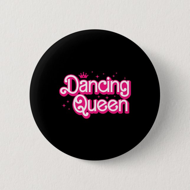Mama Tanzen Queen Dancing 70er Disco Bachelor Button (Vorderseite)