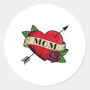 Mama Tattoo _1 Runder Aufkleber