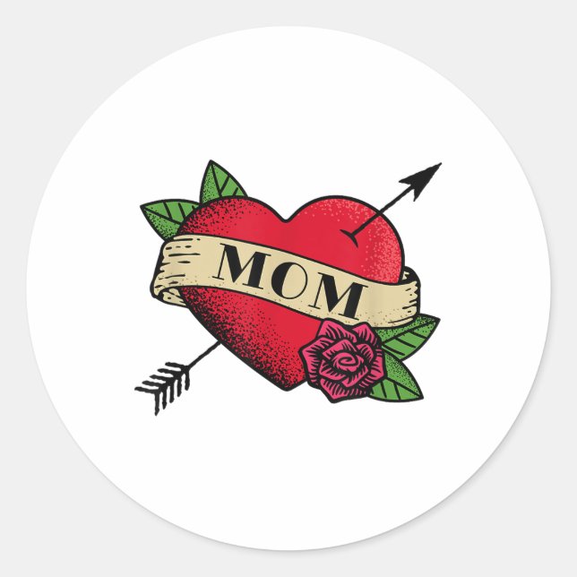 Mama Tattoo _1 Runder Aufkleber (Vorderseite)