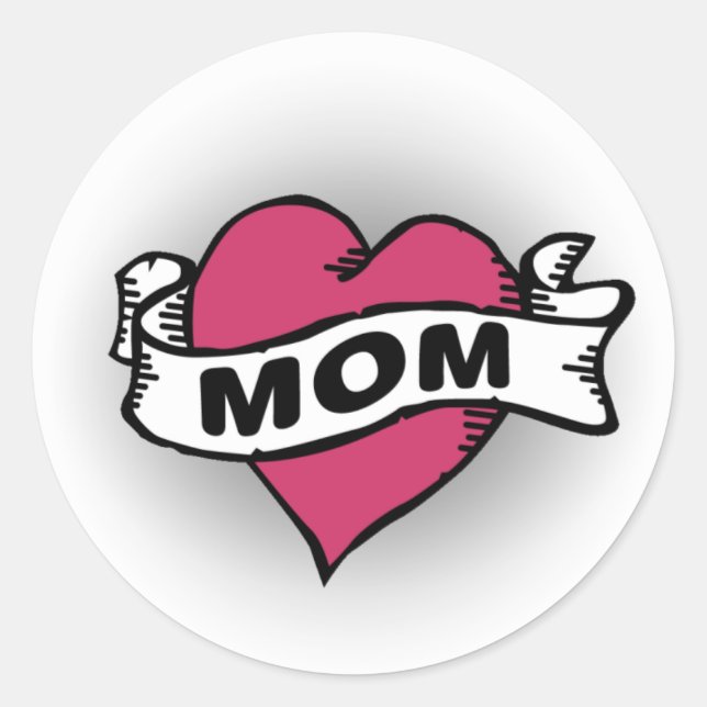 Mama Tattoo Runder Aufkleber (Vorderseite)