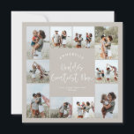 Mama taupe elegante moderne minimale Foto Collage Einladung<br><div class="desc">Weltbeste Mama Drehbuch elegante moderne minimale natürliche taupe beige personalisierte Foto Collage einfache saubere Linien Mütter Tageskarte.</div>