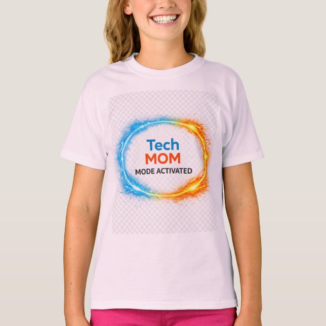 Mama Tech Stil T-Shirt (Vorderseite)