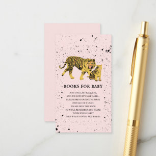 Mama Tiger Pink Girl Babydusche Anfrage Begleitkarte