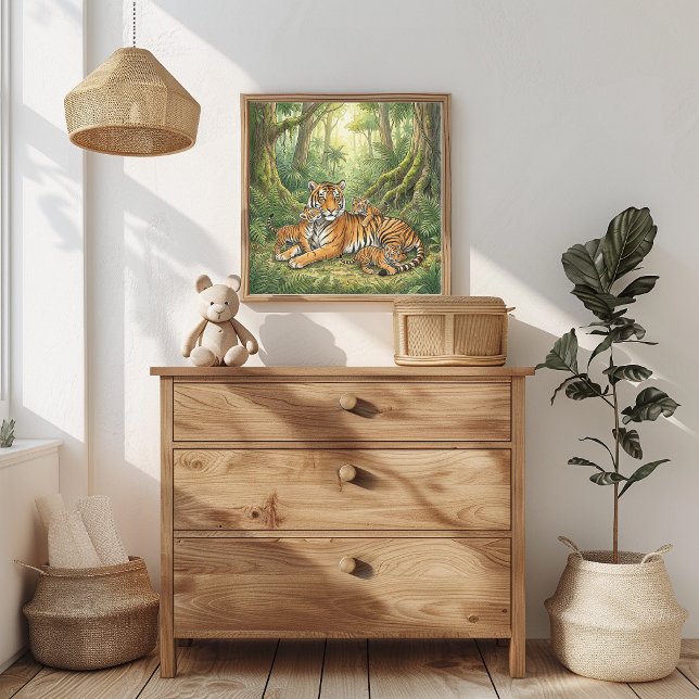Mama Tiger und Cubs Kinderzimmer Poster (Von Creator hochgeladen)
