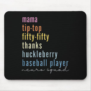 Mama Tip Top 50 Dank Huckleberry Baseball Pla Mousepad