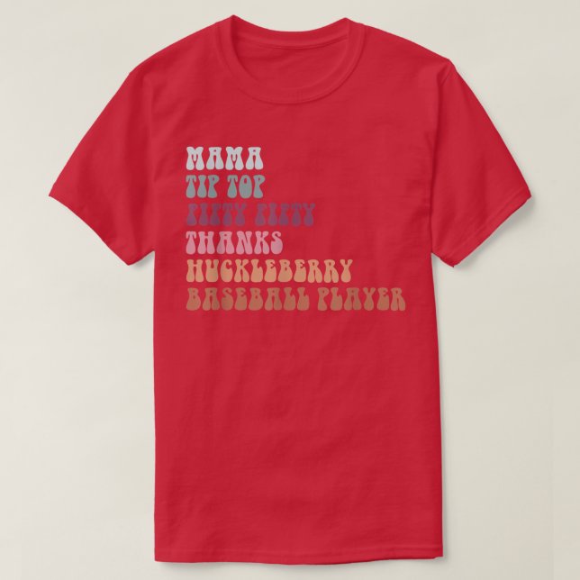 Mama TipTop 50 Dank Huckleberry Basebal T-Shirt (Design vorne)