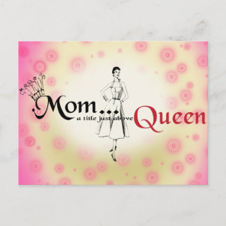 Mama Titel Queen Postcard Horizontale Vorlage Postkarte