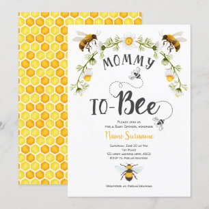 Mama to be, Bee Baby Shower Einladung