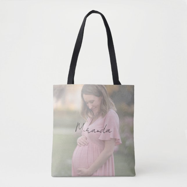 Mama-to-be-Foto Kinderduschgeschenk Tasche (Vorderseite)