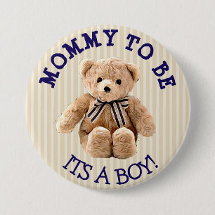 Mama to be, Teddy Bear Baby Shower Button