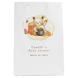Mama to be Teddy Bear Honeycomb Babydusche Mittlere Geschenktüte