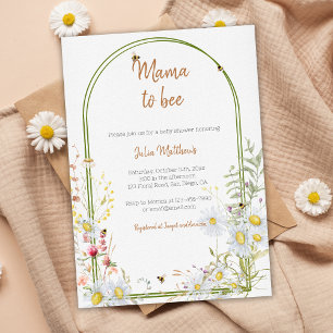 Mama to Bebe Wildblume Boho Baby Shower Einladung