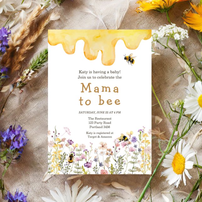 Mama to Bebe Wildblume Boho Mommy Baby Shower Einladung (Von Creator hochgeladen)