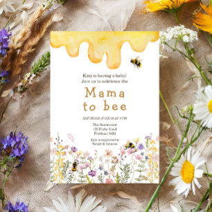 Mama to Bebe Wildblume Boho Mommy Baby Shower Einladung