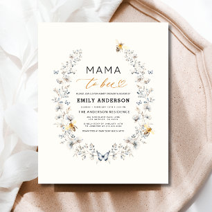 Mama to bebe Wildblume Gender Neutral Baby Shower Flyer