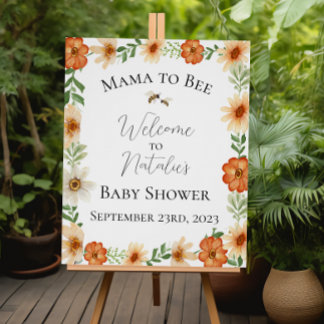 Mama to Bee Baby Dusche Begrüßungszeichen Glossy P Poster