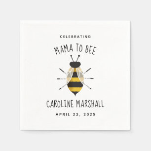 Mama to Bee Baby-Shower-Deko-Kocktailserviette Serviette