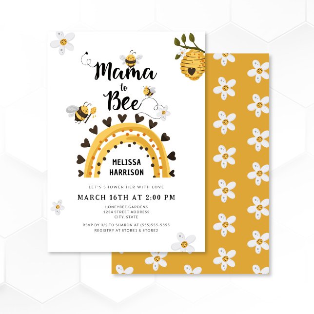 Mama to Bee Baby Shower Einladung (Von Creator hochgeladen)