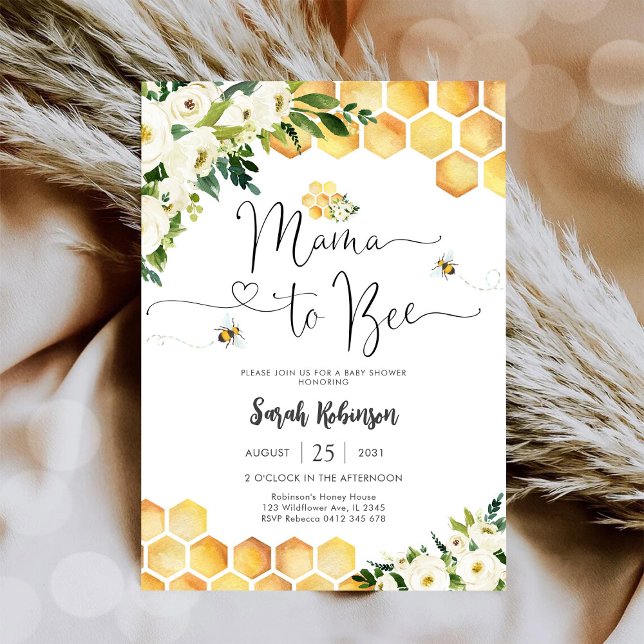 Mama to Bee Baby Shower Invitation (Créateur téléchargé)