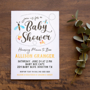 Mama to Bee Baby shower Invitation