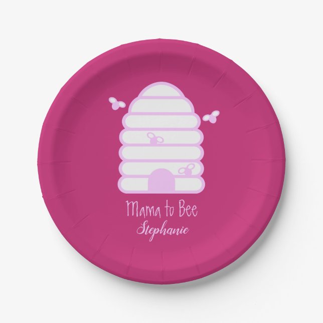 Mama to Bee Baby Shower Paper Teller (Vorderseite)