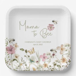 Mama to Bee Baby Shower Pappteller