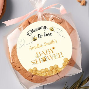 Mama-To-Bee-Baby-Shower  Runder Aufkleber