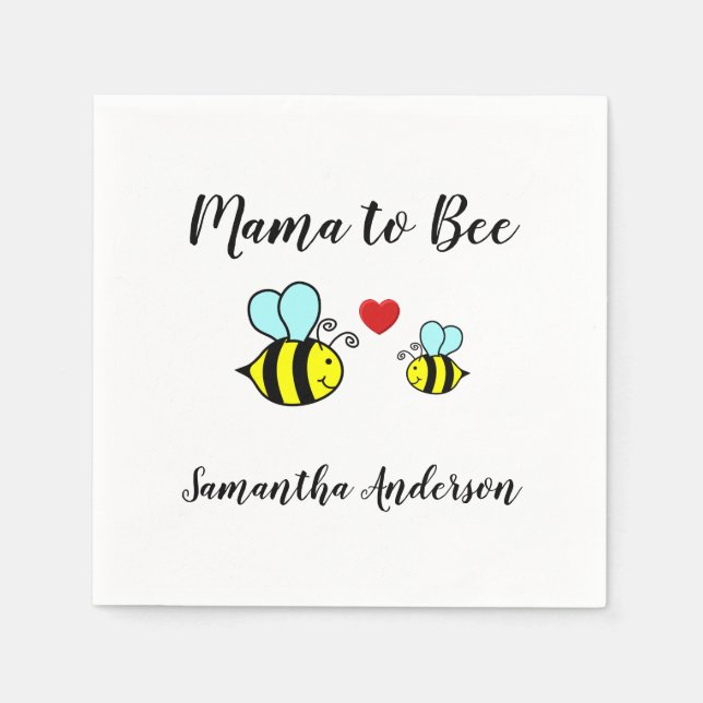 Mama to Bee - Cocktail Napkin Serviette (Vorderseite)