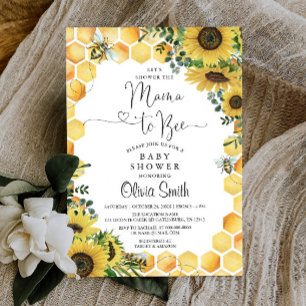 Mama to Bee Genre Neutre Baby shower Invitation