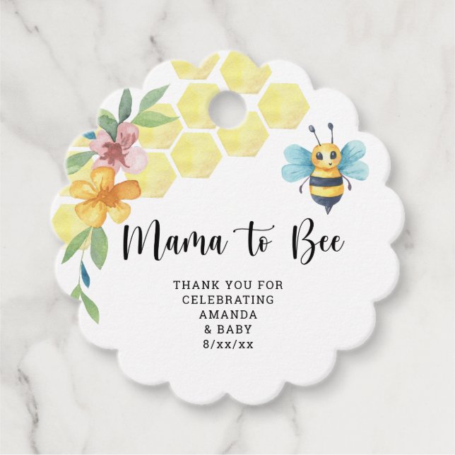 Mama to Bee Geschenkanhänger (Vorderseite)