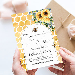 Mama To Bee Honey Bee Babyparty Einladung