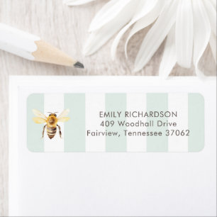 Mama to Bee Honey Green Baby Shower Rücksendeadres
