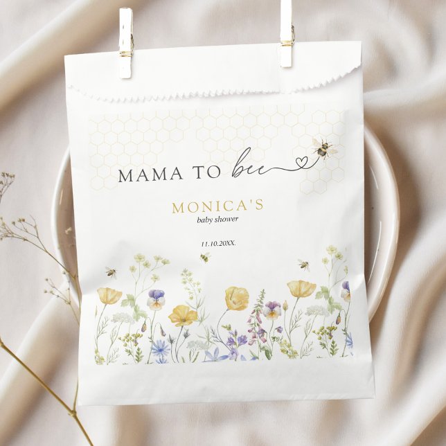 Mama to Bee Wildblume Rustic Garden Baby Dusche Geschenktütchen (mama to bee baby shower favor bags meadow wildflowers )