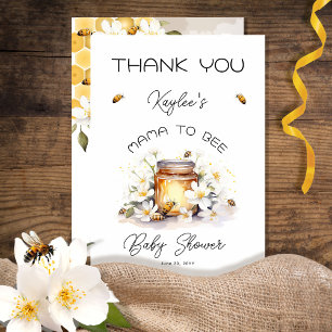 Mama to Bees Blume and Bies Honey Baby Shower Dankeskarte