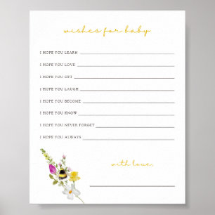 Mama to Bewishs for Baby Card Poster