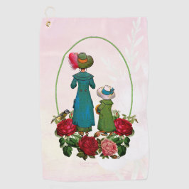 Mama Tochter Duo Rote Rosen BlumenMuttertag Golfhandtuch