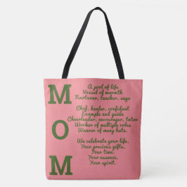 MAMA Totbeutel - Rosa und Grün Tasche