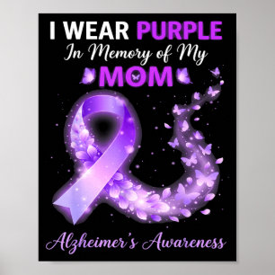 Mama trägt lila in Erinnerung an die Alzheimer-Kra Poster