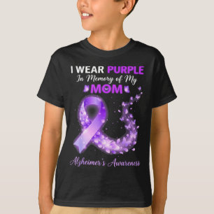 Mama trägt lila in Erinnerung an Mama Alzheimer T-Shirt