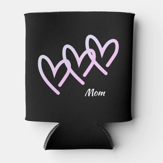Mama Triple Black Heart Dosenkühler (Vorderseite)
