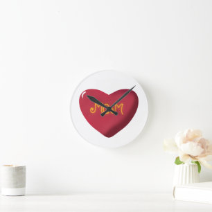 Mama-Typografie-Design, süße Mutter-Zitat-Textkuns Runde Wanduhr