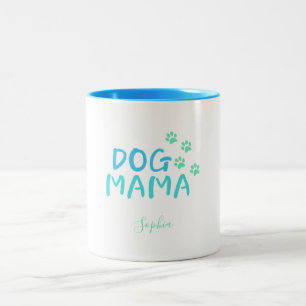 MAMA-Typografie für niedliche Paw und Hunde Zweifarbige Tasse