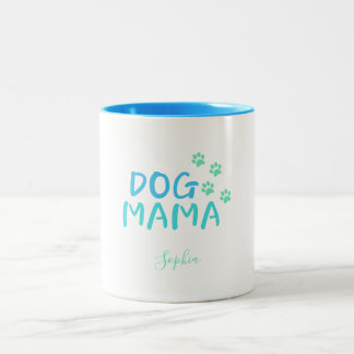 MAMA-Typografie für niedliche Paw und Hunde Zweifarbige Tasse