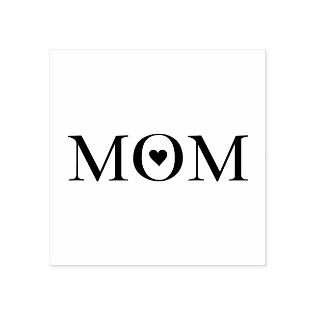 Mama Typografie mit Herz Gummistempel (Prägung)