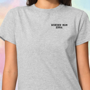 Mama Typografie, Spaß, einfach, modern, kundenspez Besticktes T-Shirt