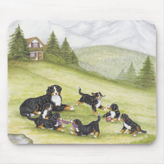 Mama u. Welpen Mousepad (Vorne)