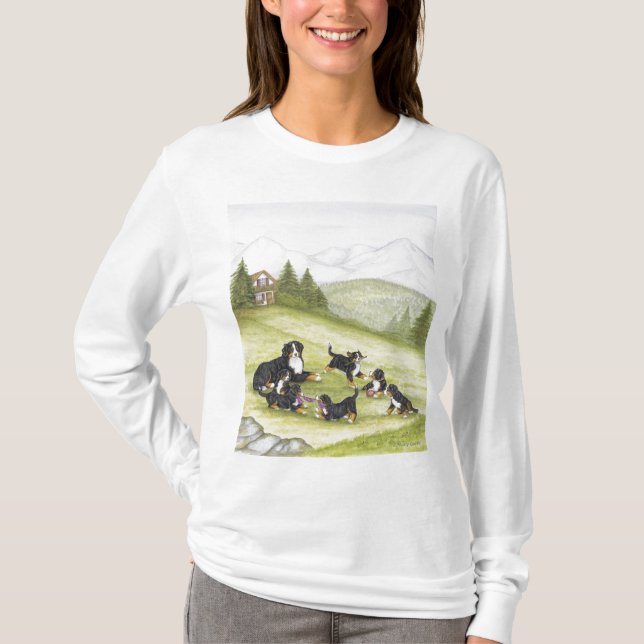 Mama u. Welpen T-Shirt (Vorderseite)