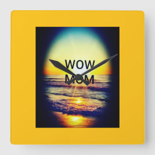 Mama-Uhr Quadratische Wanduhr