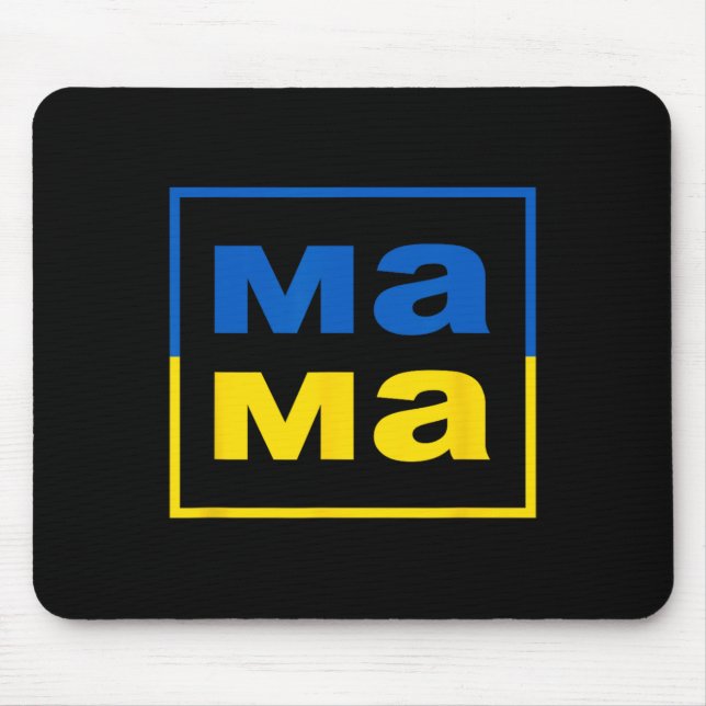 Mama Ukrainische Mutter Flagge der Ukraine Stolze  Mousepad (Vorne)